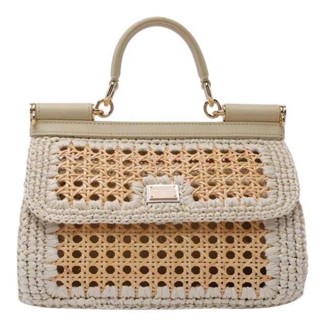 Elongated Sicily Handbag In Beige Product Image