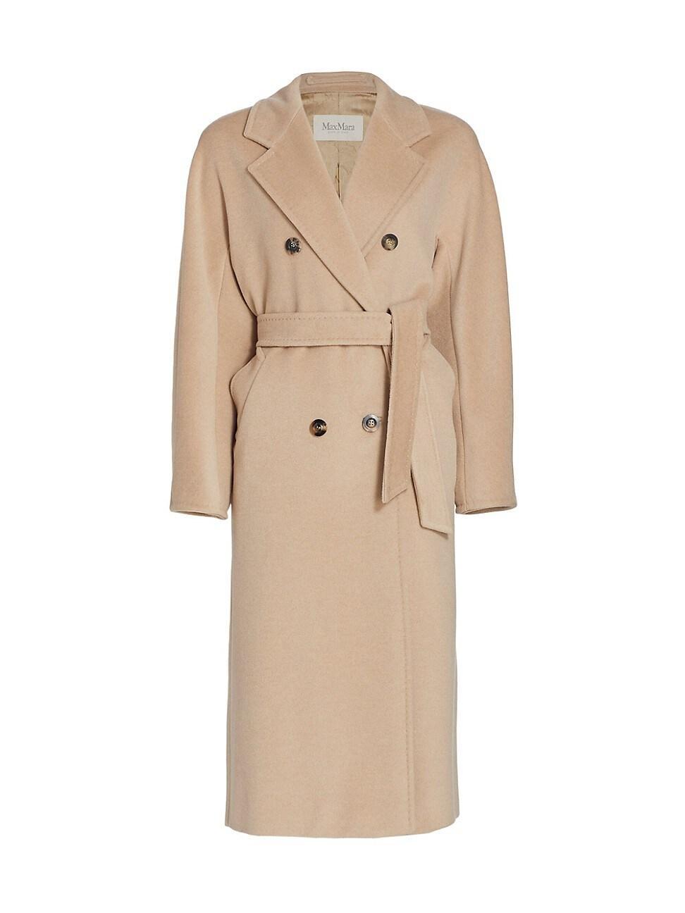 Max Mara Madame Double Breasted Wool & Cashmere Belted Coat Product Image