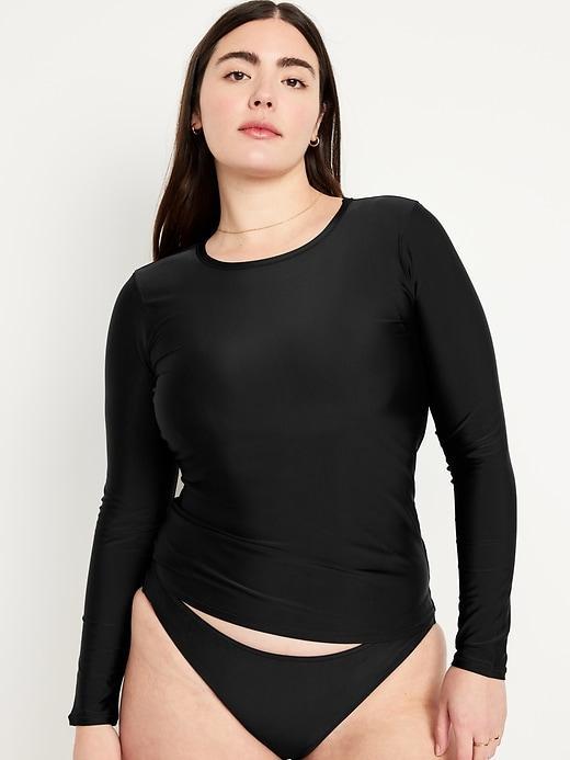 Long-Sleeve Rashguard Swim Top Product Image