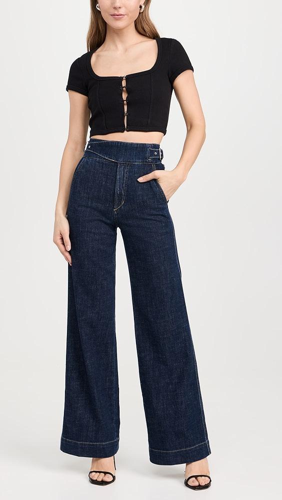 Joe's Jeans The Double Buckle Wide Leg Sailor Pants | Shopbop Product Image