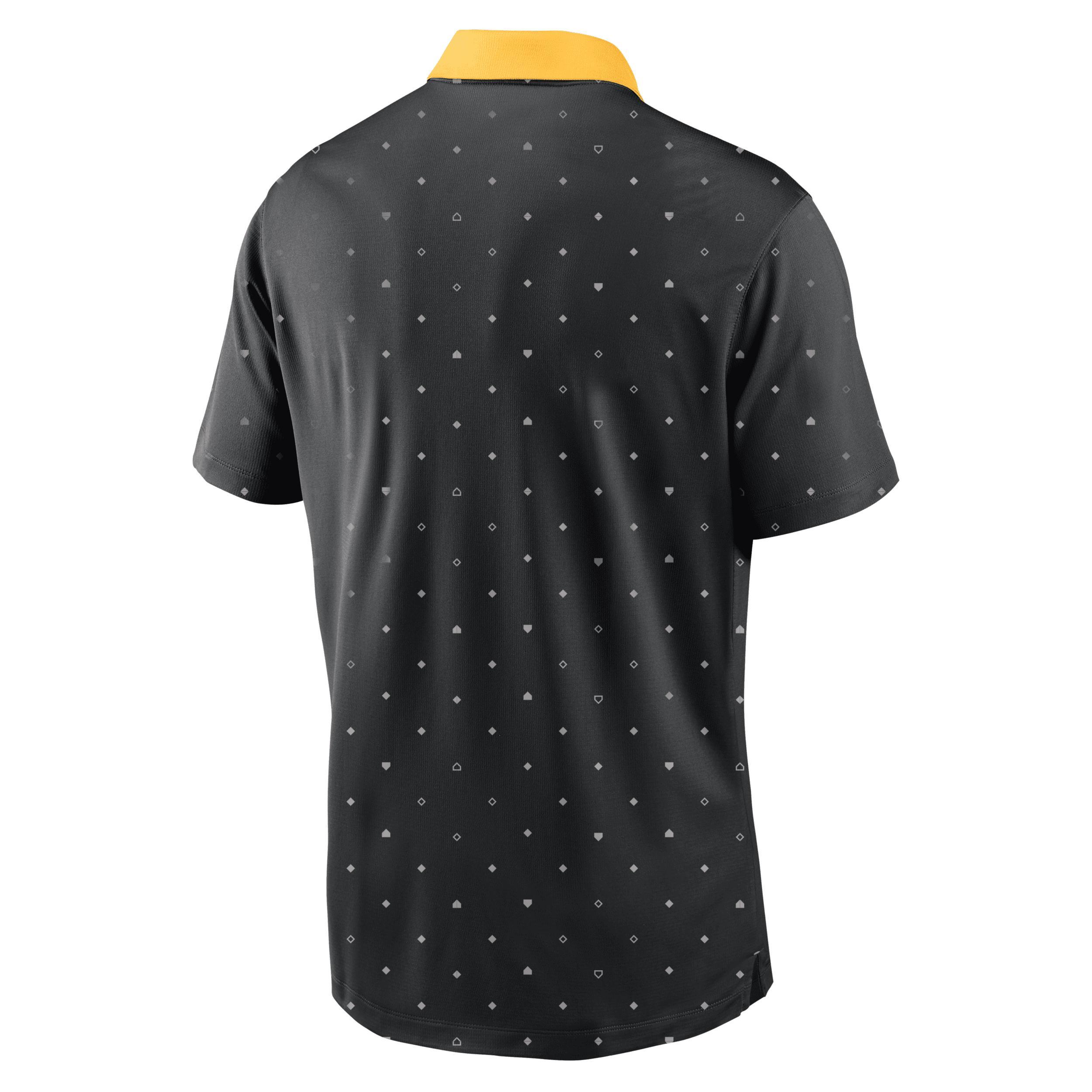 Nike Mens Black Pittsburgh Pirates Legacy Icon Vapor Performance Polo Shirt - Black Product Image