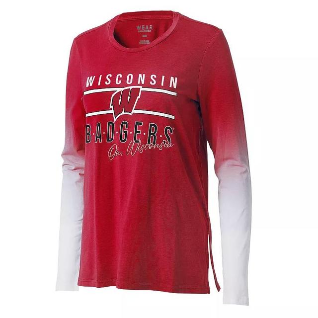 Womens WEAR by Erin Andrews NCAA Ohio State Buckeyes Dip Dye Long Sleeve T-Shirt Product Image