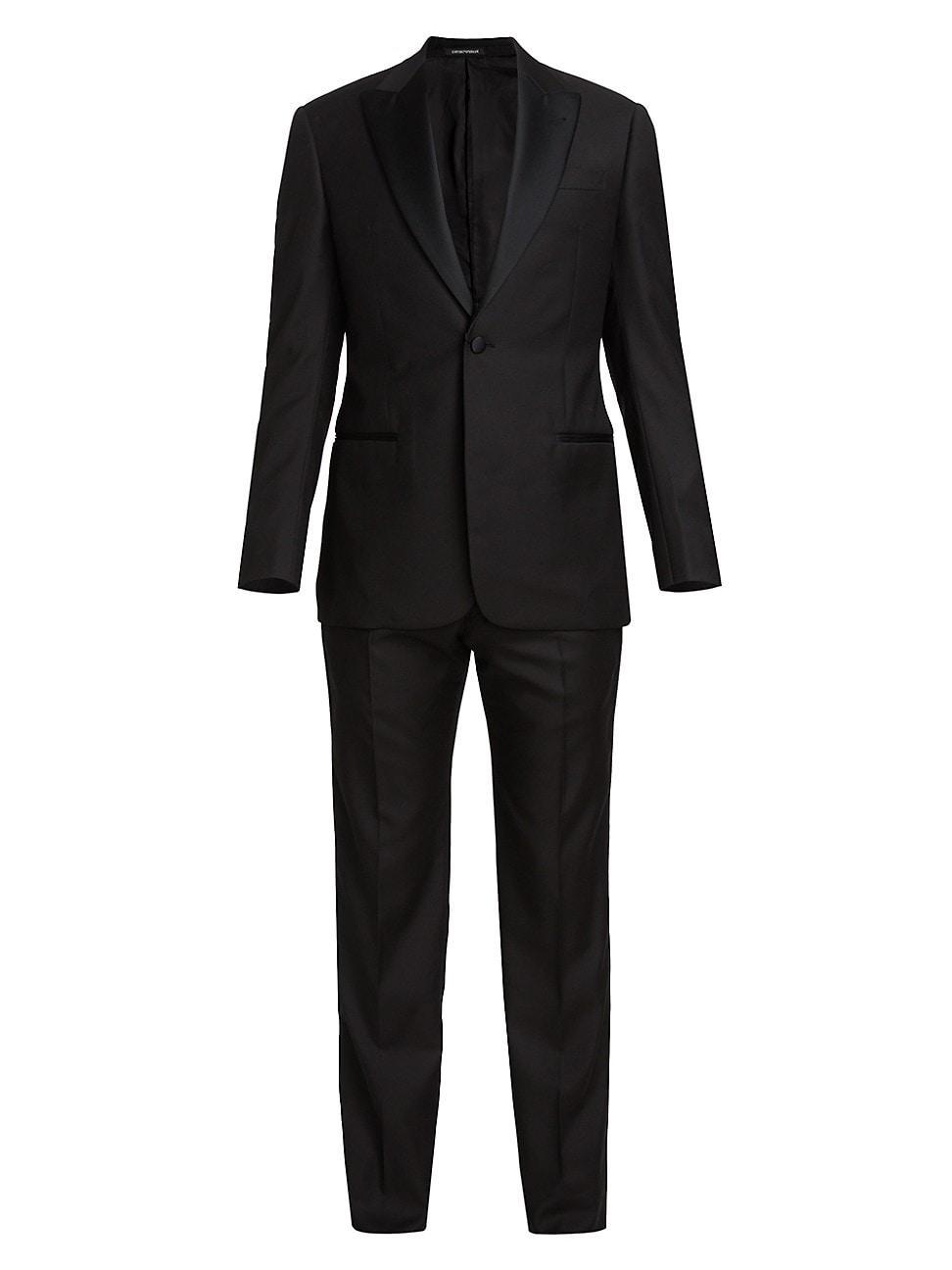 Men's Solid Peak-Lapel Tuxedo Product Image