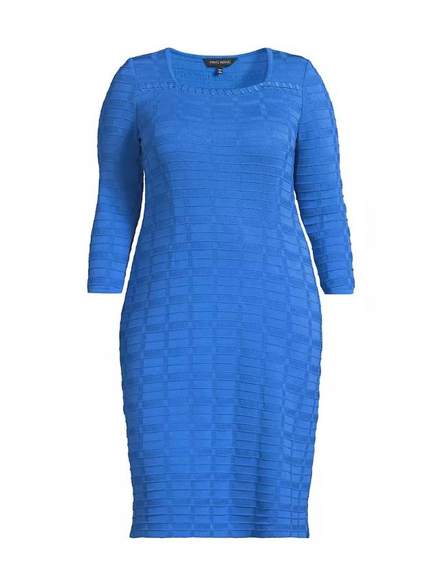 Textured Knit Knee-Length Dress Product Image