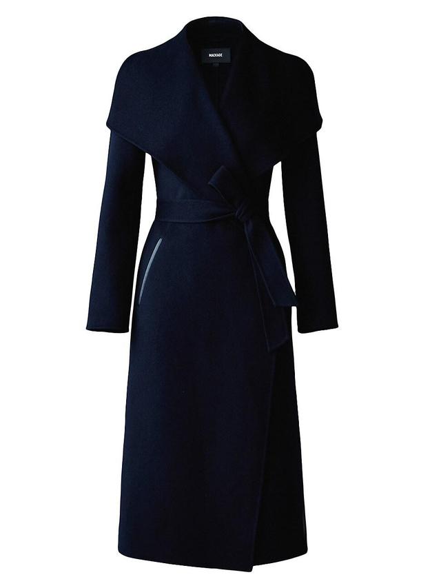 Womens Belted Light Wool Coat Product Image