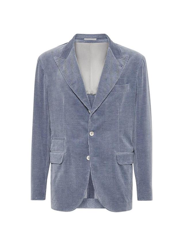 Mens Comfort Cotton and Cashmere Corduroy Deconstructed Blazer Product Image