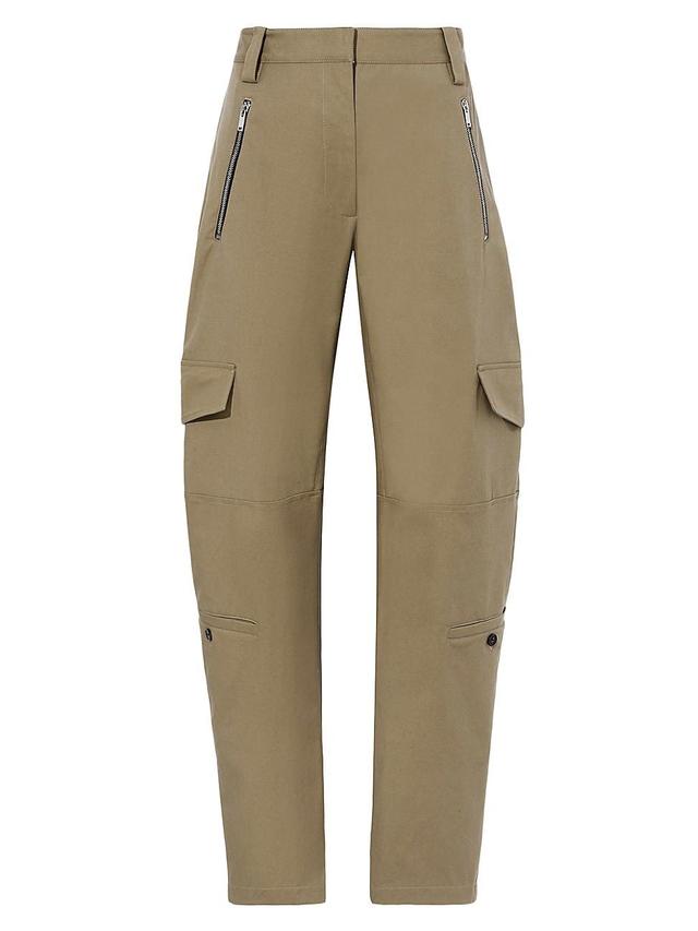 Womens Straight-Leg Cotton-Blend Cargo Pants Product Image