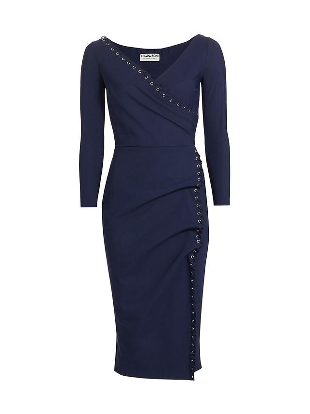 Womens Elma Lacing Jersey Midi-Dress Product Image