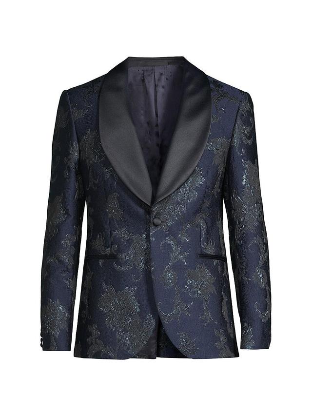 Mens Shawl Collar Brocade Evening Jacket Product Image