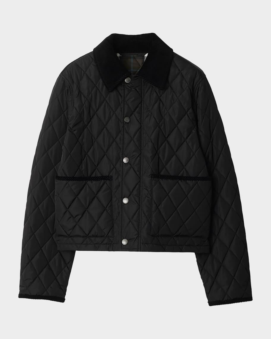 Quilted Velvet Trim Jacket product image