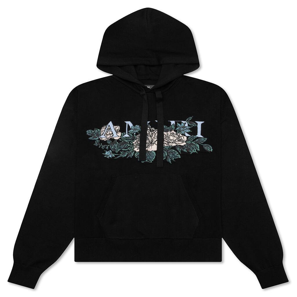 Floral Logo Hoodie - Black Male Product Image