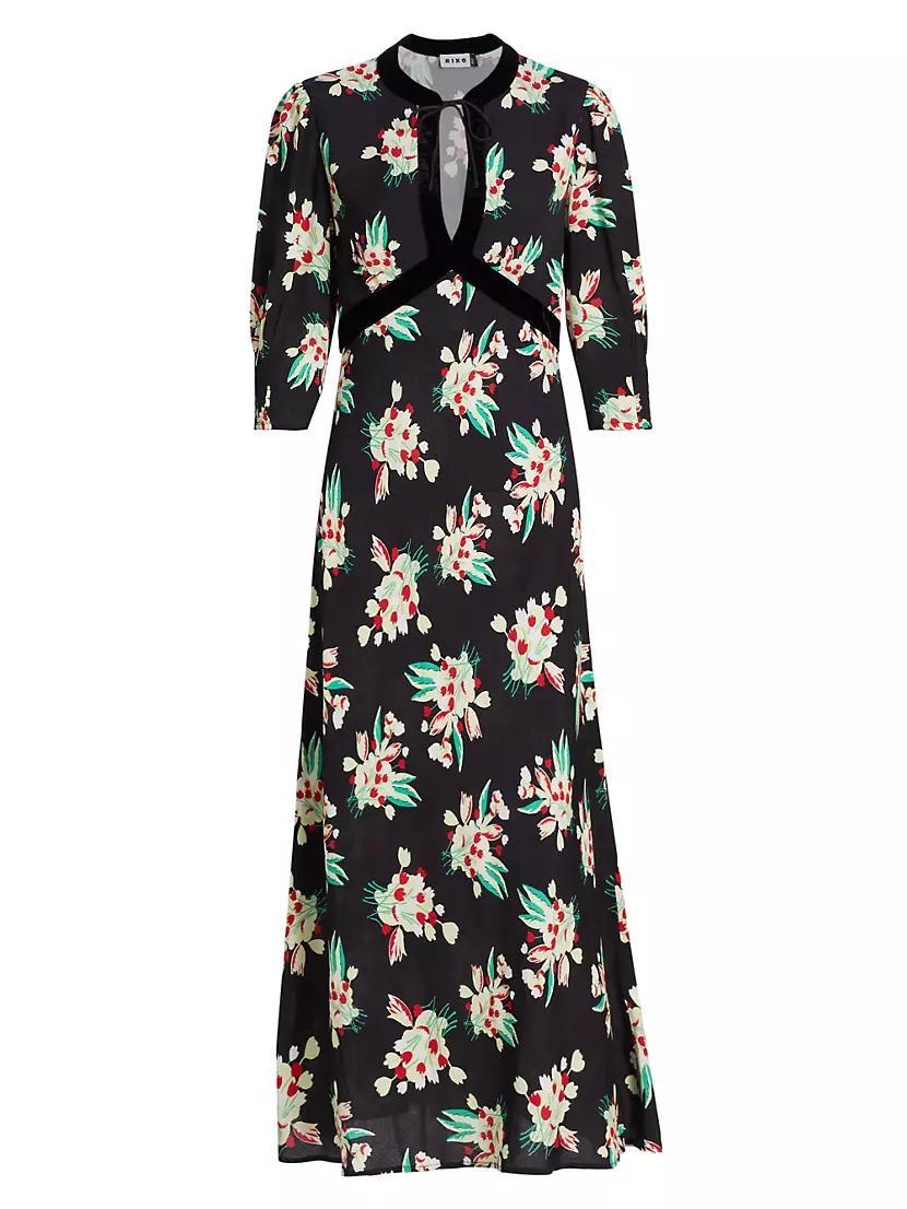 Petra Floral Keyhole Dress Product Image