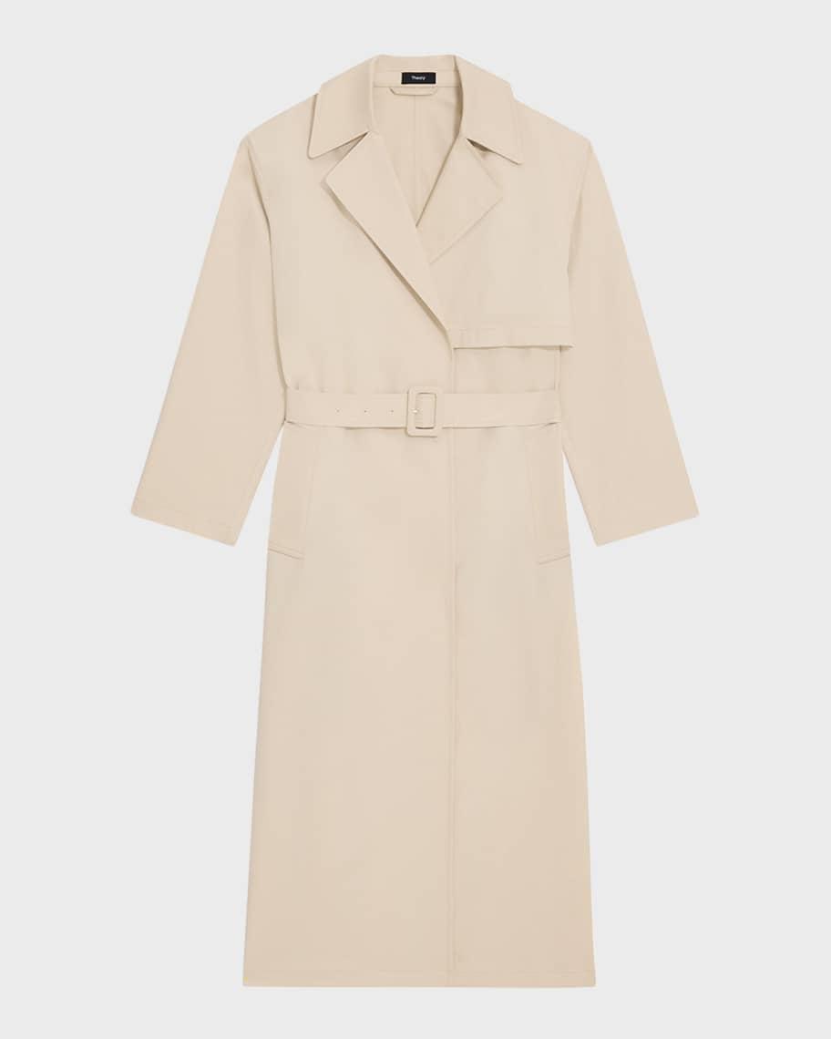 Single-Breasted Wrap Trench Coat product image