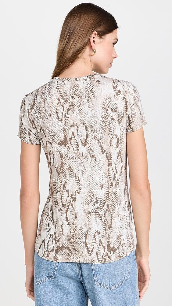 L'AGENCE Ressi Short Sleeve Crew Snake | Shopbop Product Image