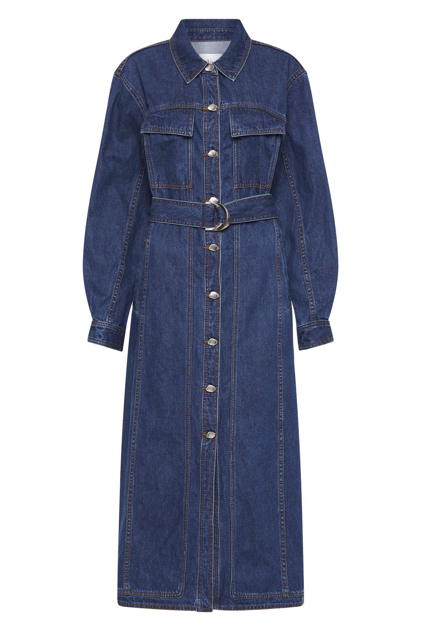 Neo Denim Midi Dress Product Image