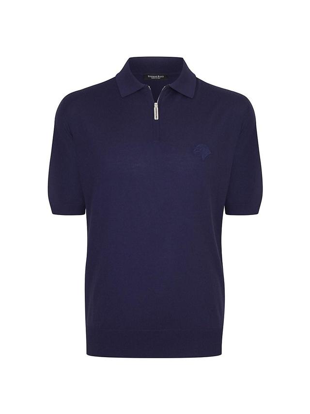 Mens Zip Polo Shirt Product Image