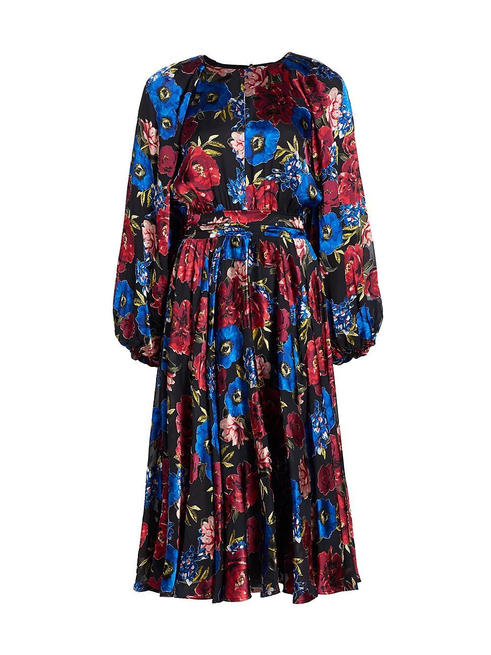 Womens The Audrey Floral Midi-Dress Product Image