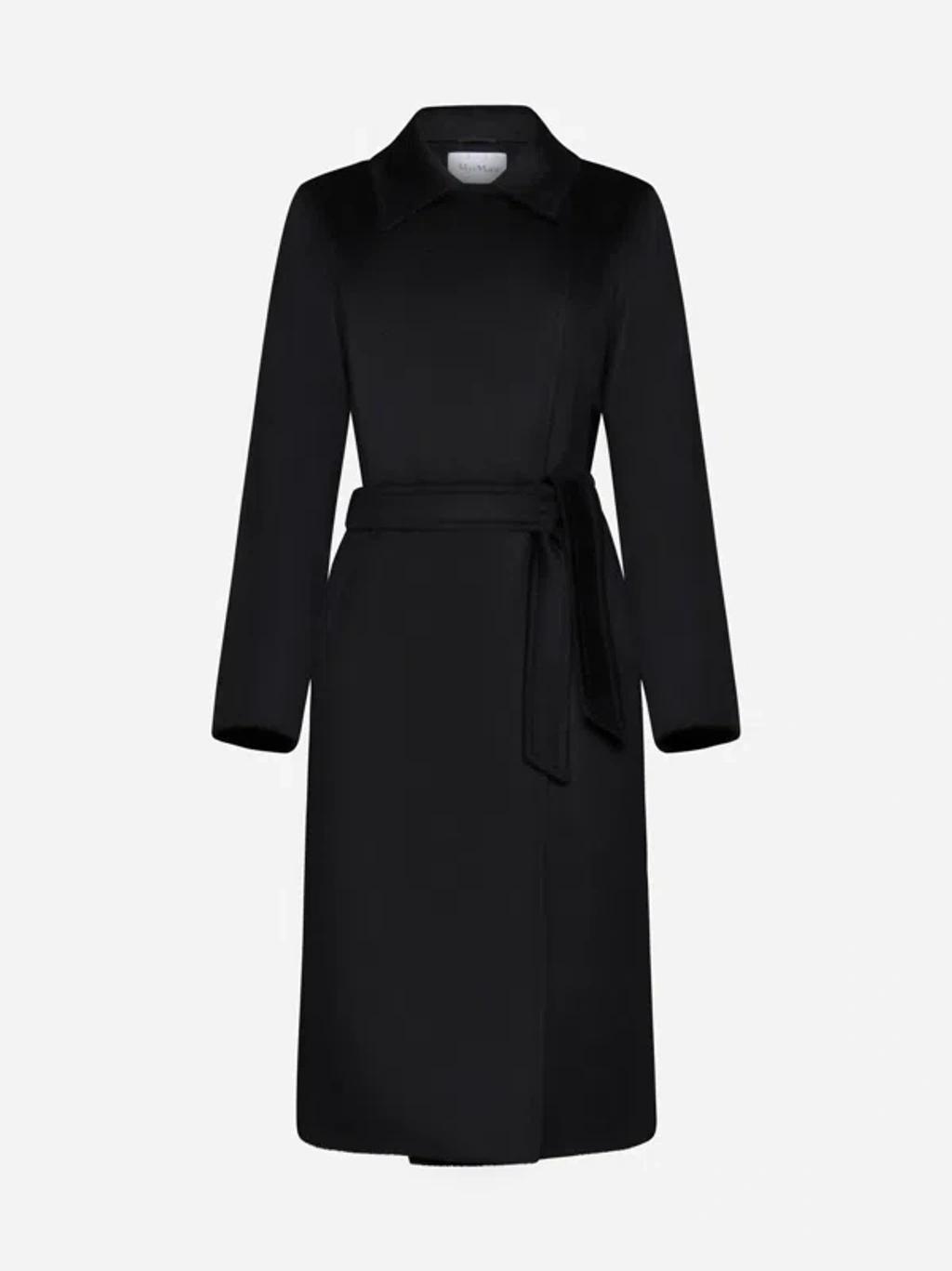 MAX MARA Manuela Camel Hair Coat In Black Product Image