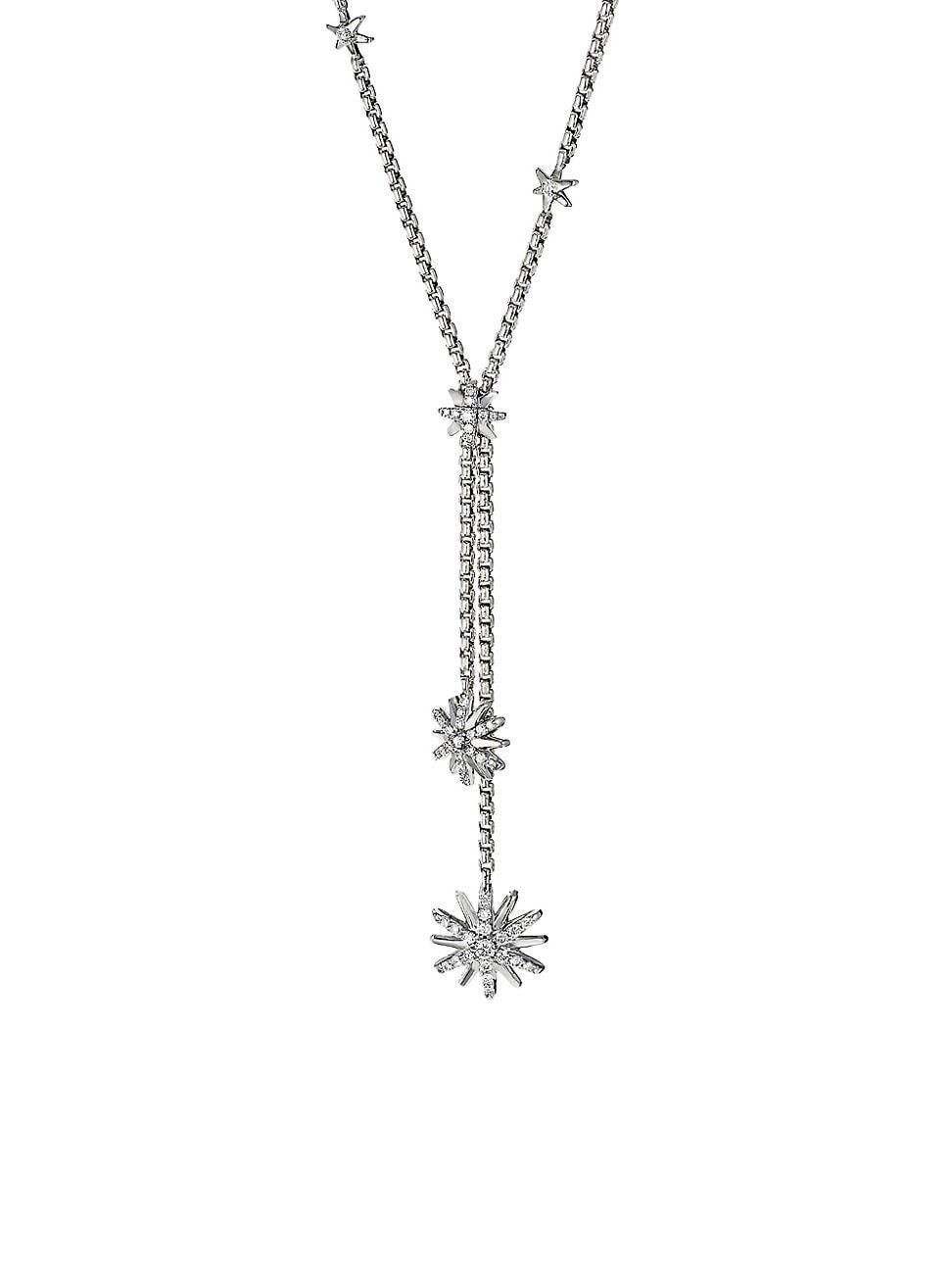 Womens Starburst Y Necklace With Diamonds Product Image