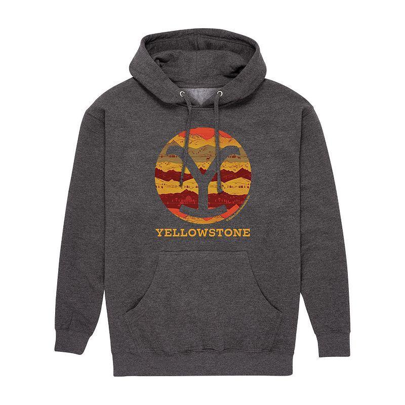 Mens Yellowstone Pattern Y Brand Hoodie Dark Grey Product Image