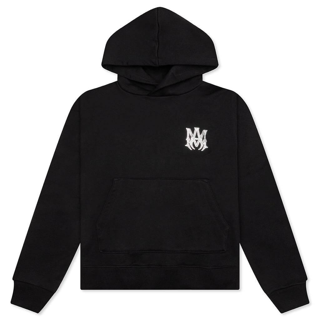 Crystal Embellished MA Hoodie - Black Male Product Image