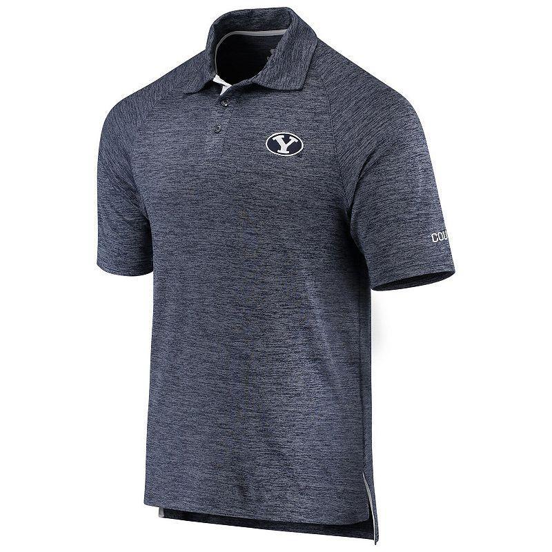 Mens Colosseum Heathered Navy Byu Cougars Down Swing Polo Shirt Product Image