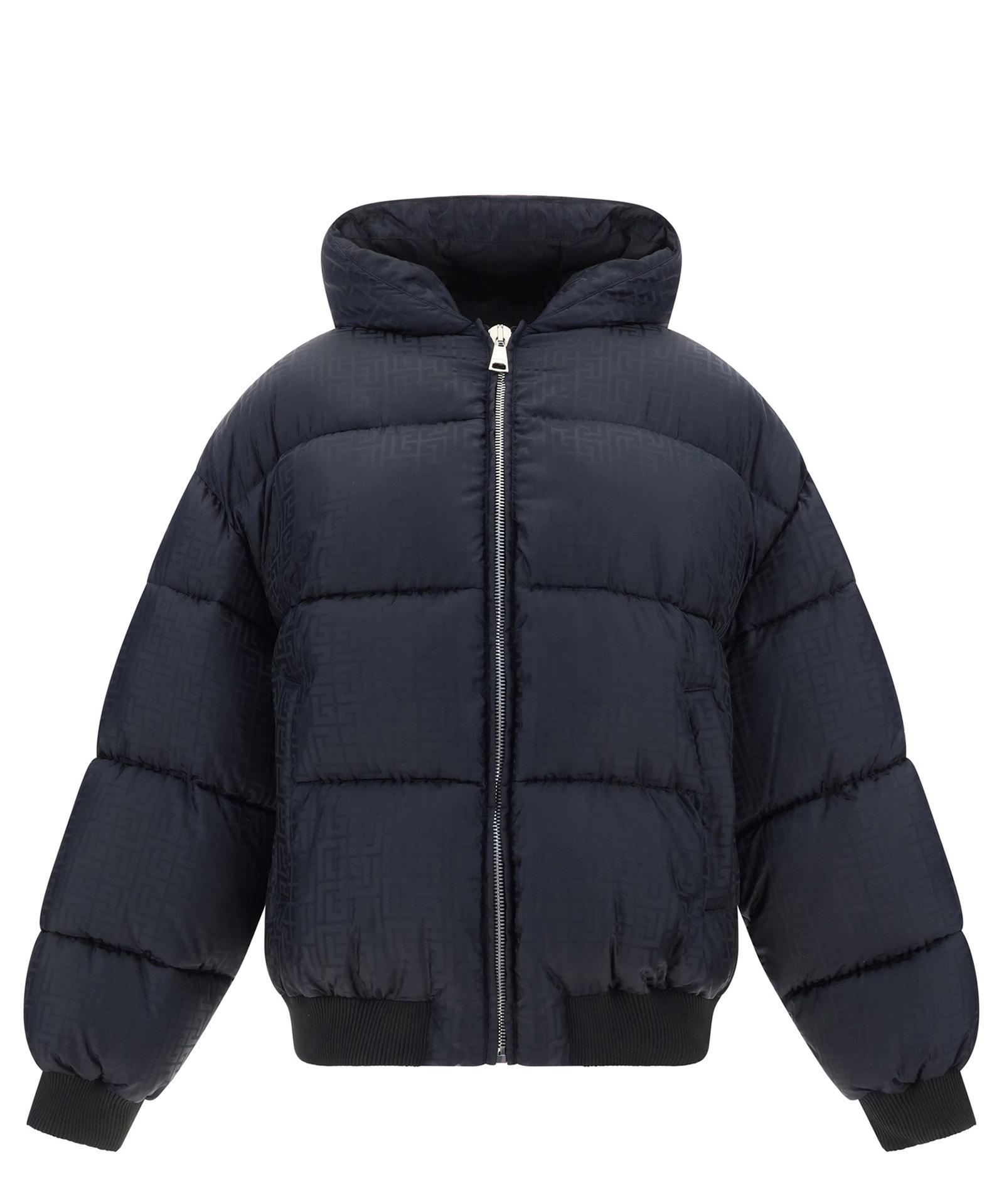 Monogram Jacquard Down Jacket In Black Product Image