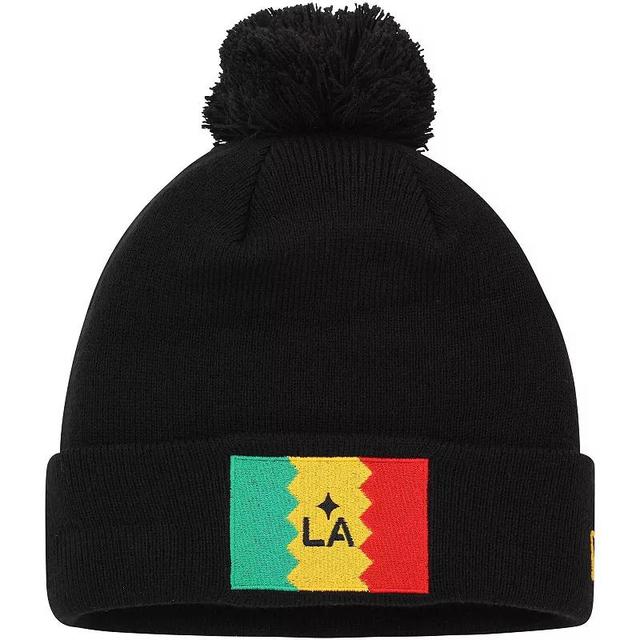 Mens New Era LA Galaxy Jersey Hook Cuffed Knit Hat with Pom Product Image