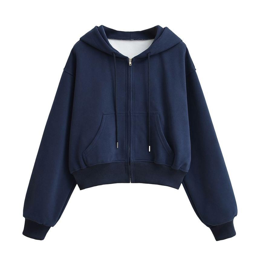 Plain Zip Hoodie Product Image