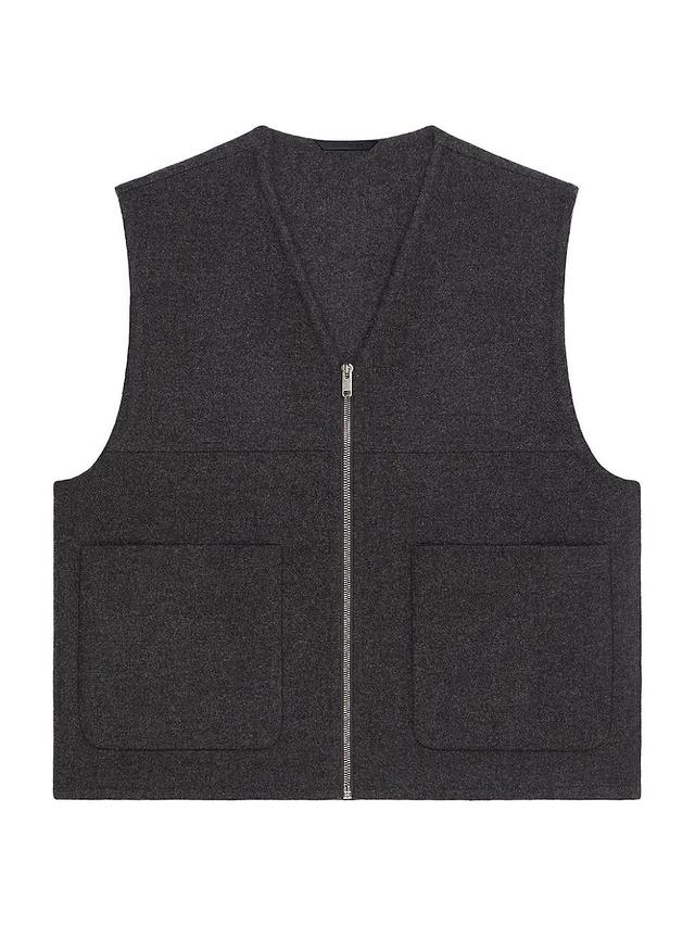 Mens Waistcoat in Double Face Wool and Cashmere Product Image