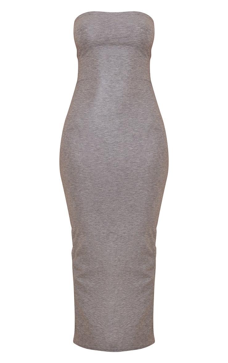 Grey Marl Bandeau Maxi Dress Product Image