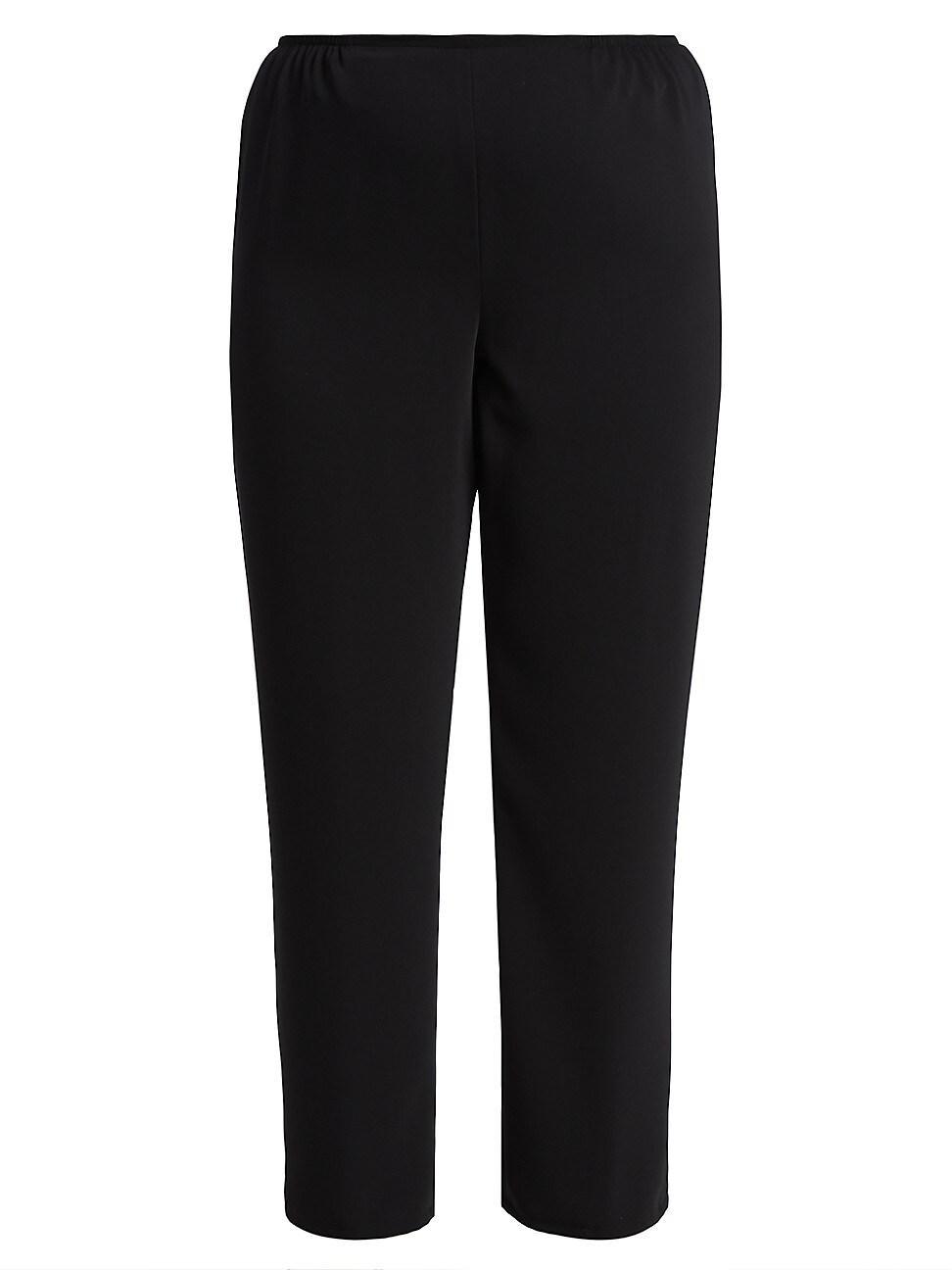 Caroline Rose Plus Size Matte Crepe Pull-On Straight Leg Pants Product Image