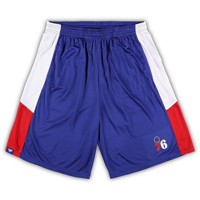 Mens Fanatics Branded Royal Philadelphia 76ers Big & Tall Champion Rush Practice Shorts Product Image