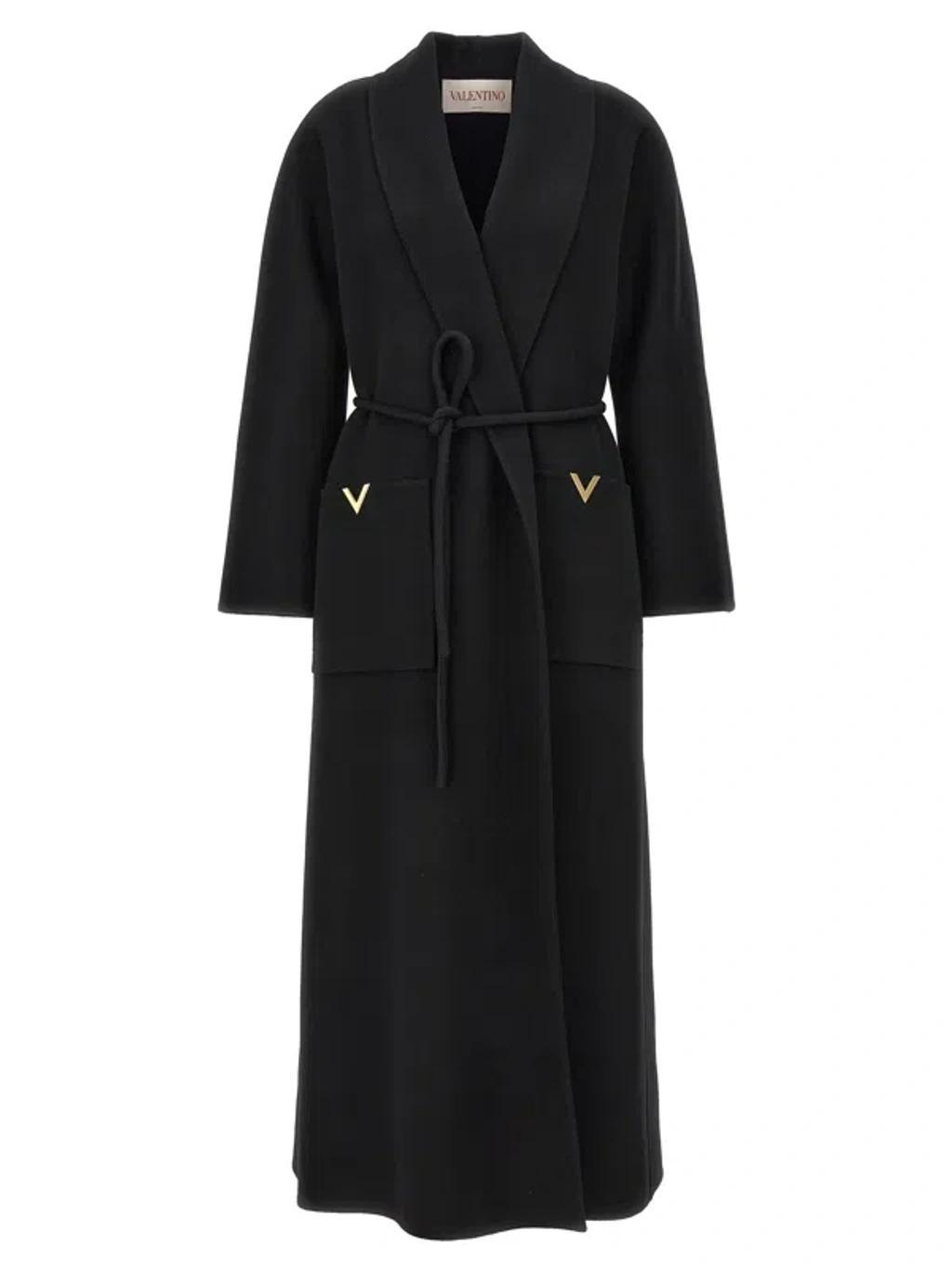 VALENTINO Cashmere Coat In Schwarz Product Image