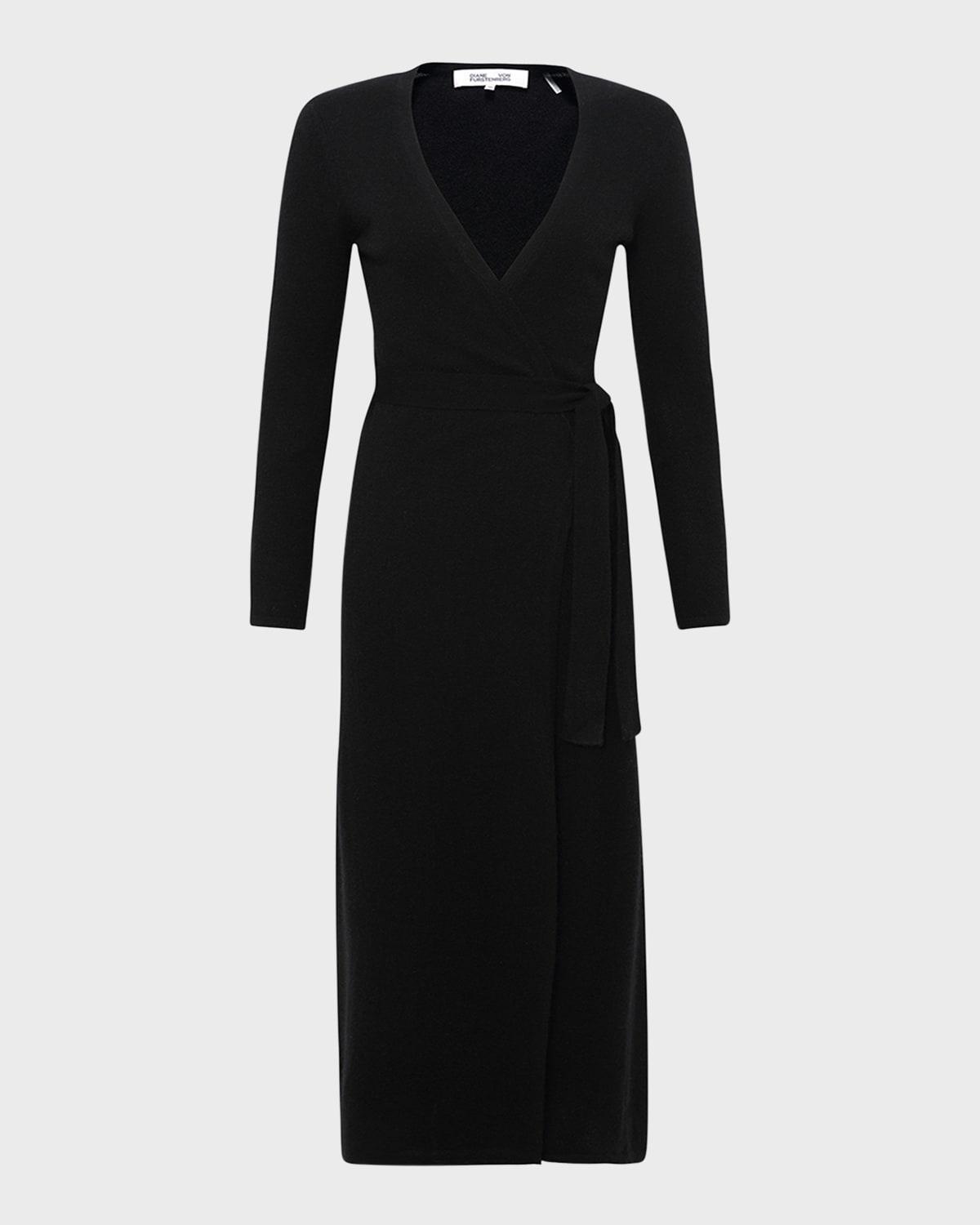 Astrid Wool-Cashmere Midi Wrap Dress Product Image