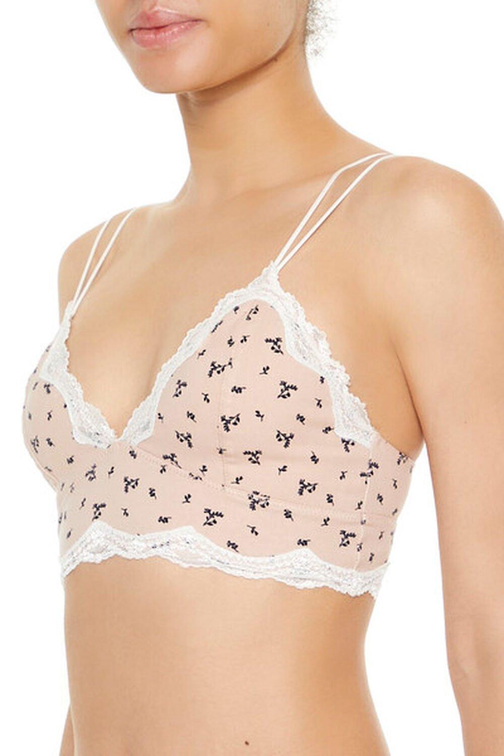 Floral Print Lace-Trim Bralette | Forever 21 Product Image