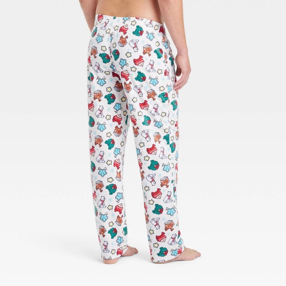 Men's Holiday Treats Print Microfleece Holiday Matching Family Pajama Pants - Wondershop™ White S Product Image