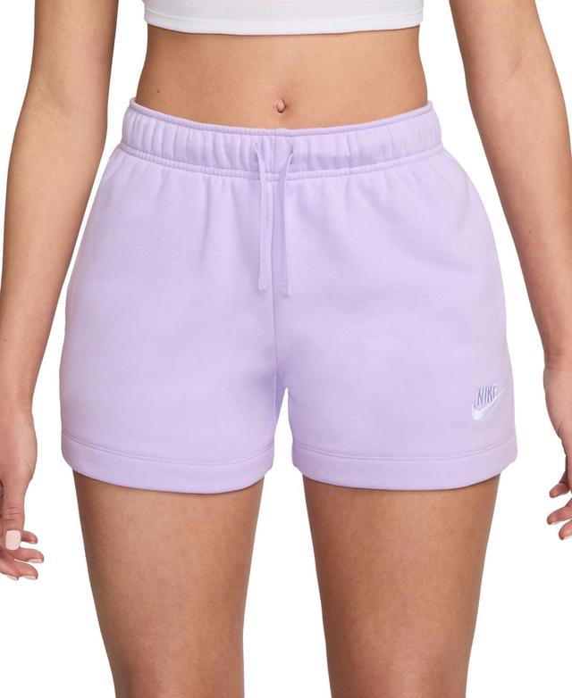 Nike Womens Sportswear Club Fleece Mid-Rise Shorts - Stadium Green Product Image