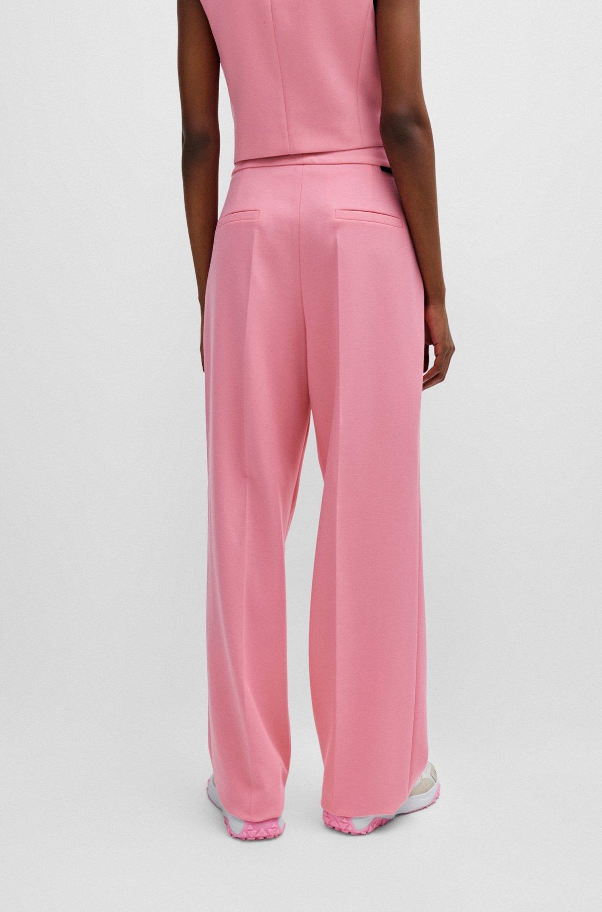 Relaxed-fit trousers in stretch fabric with front pleats Product Image