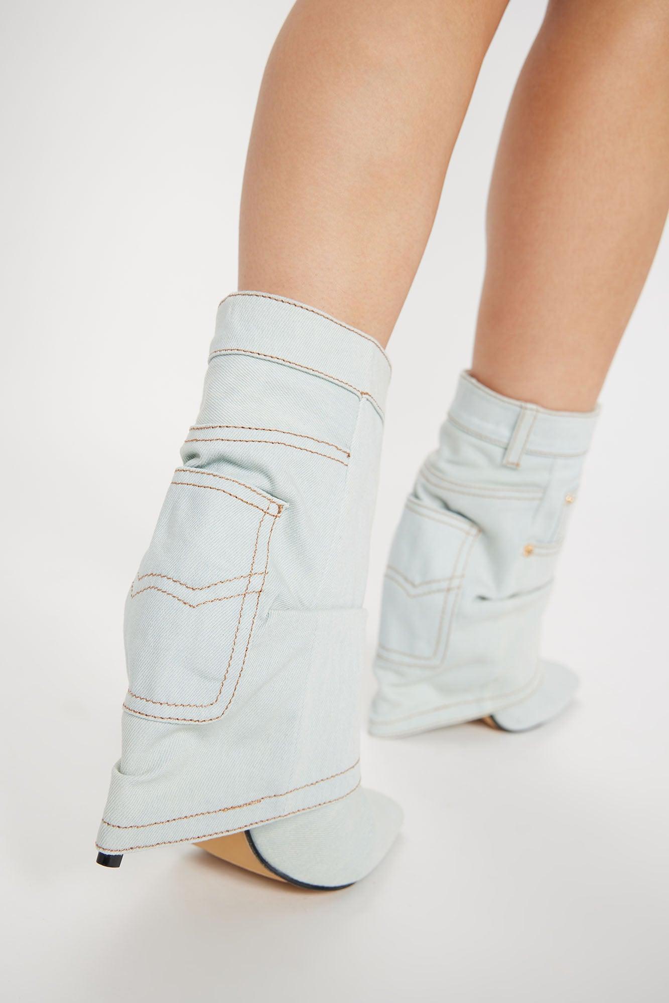 She's Iconic Booties - Denim Product Image