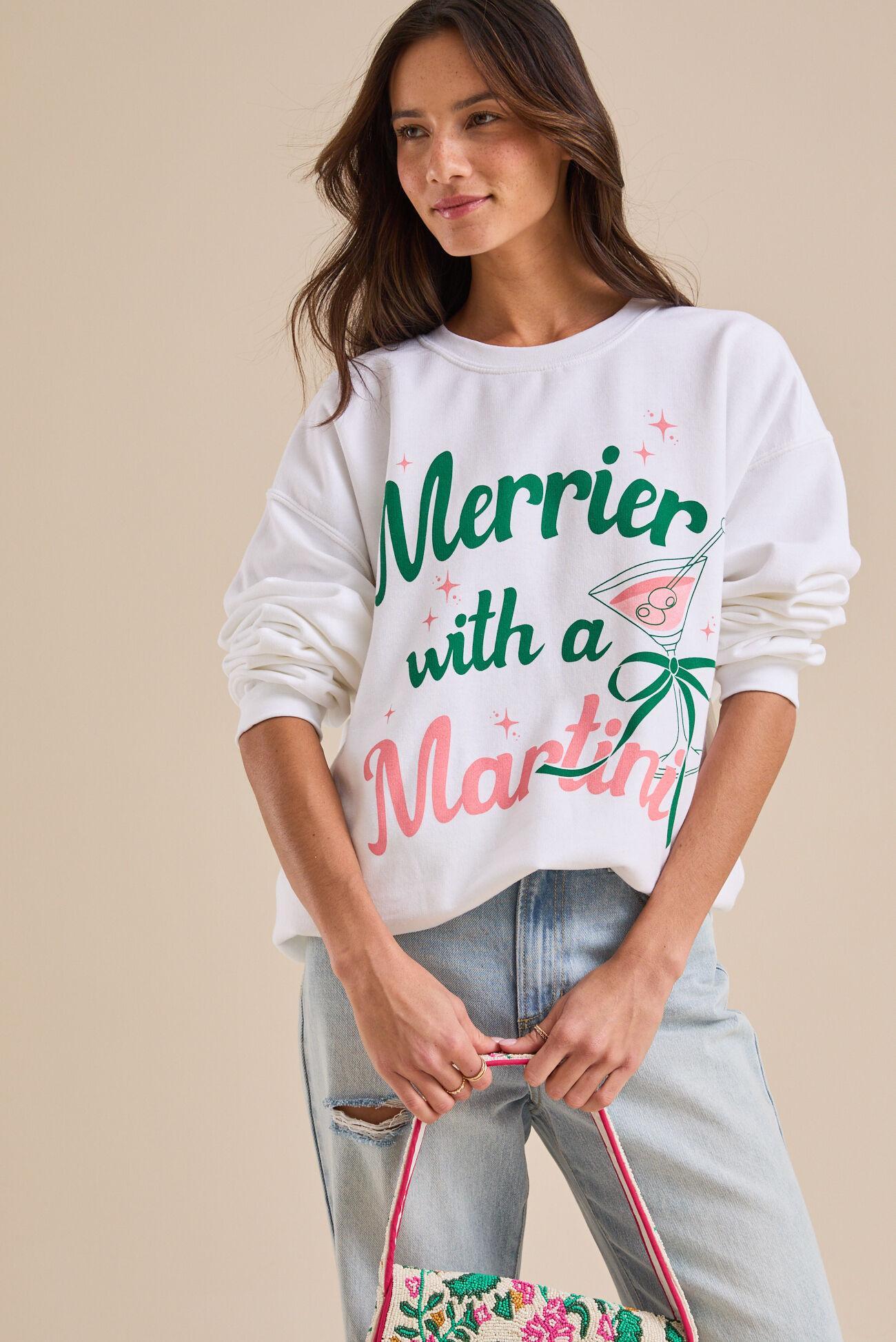 Merrier With A Martini Pullover Product Image