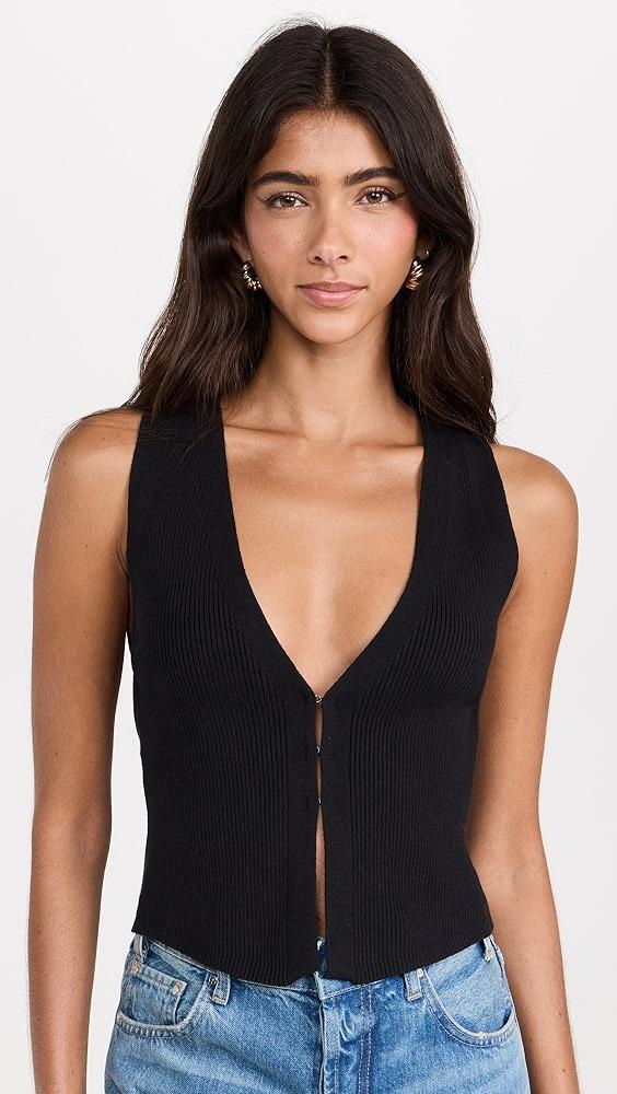 Reformation Myrtle Cotton Sweater Vest | Shopbop Product Image