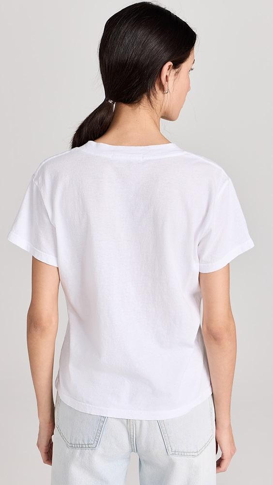 perfectwhitetee Hendrix Cotton Boxy V Neck Tee | Shopbop Product Image