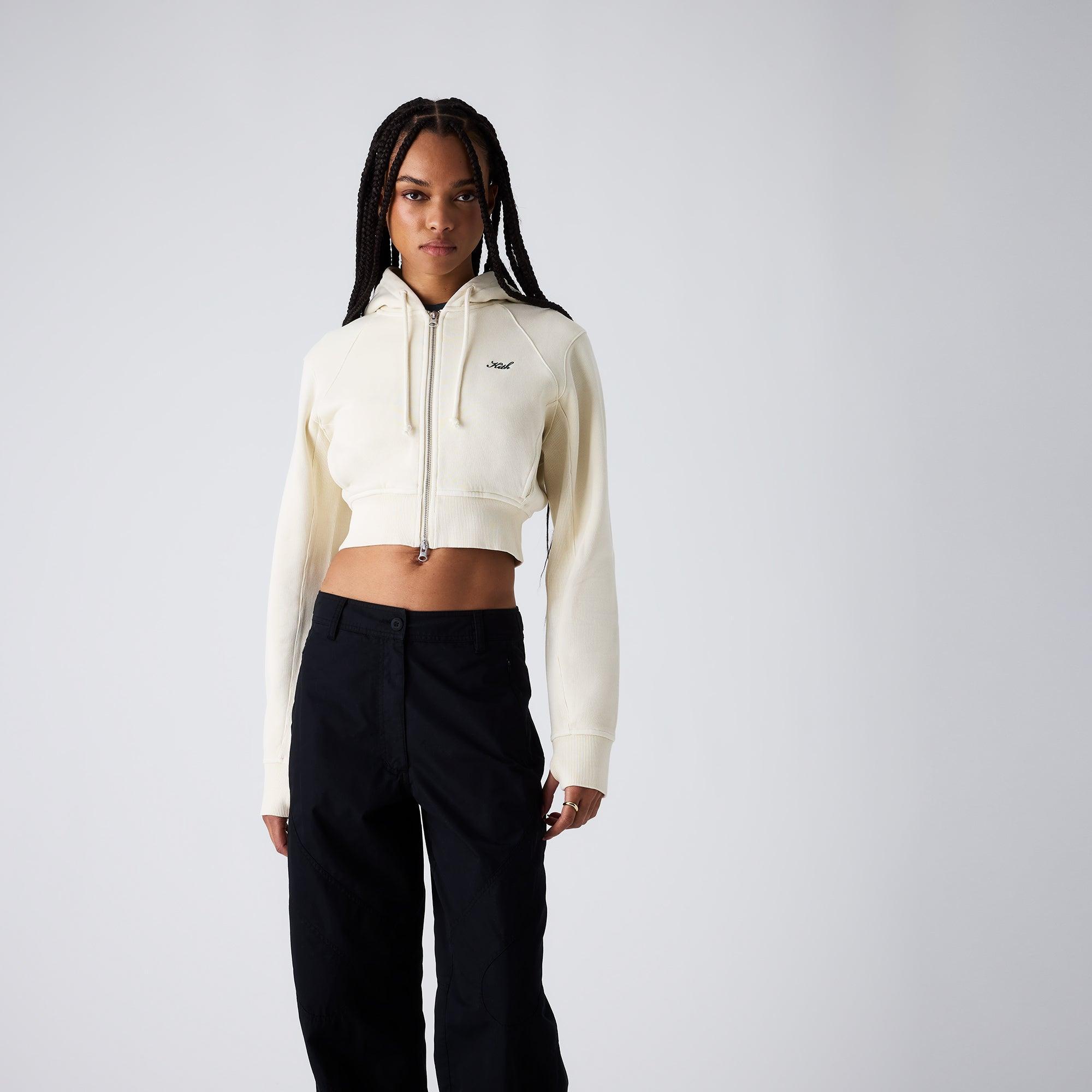 Kith Women Davin Cropped Hoodie - Waffle Female Product Image