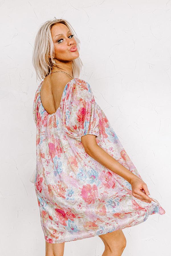 Create Your Dream Life Floral Shift Dress In Pink Product Image