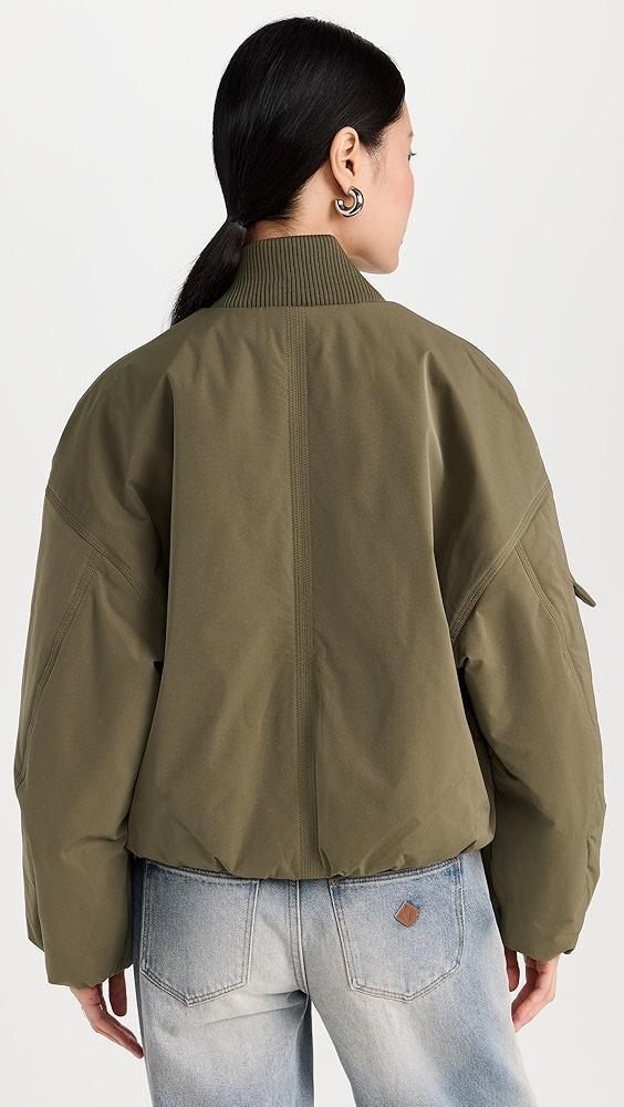 GANNI Light Twill Oversized Short Bomber Jacket | Shopbop Product Image