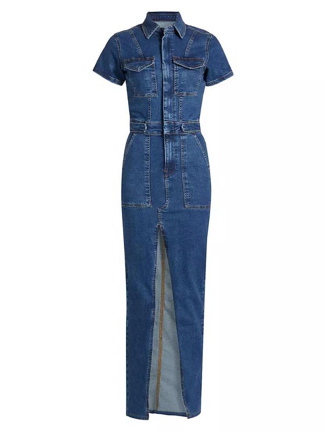 Fit For Success Denim Maxi Dress Product Image