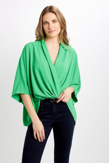 241218 Joseph Ribkoff Wrap Blouse - Size XXL Product Image