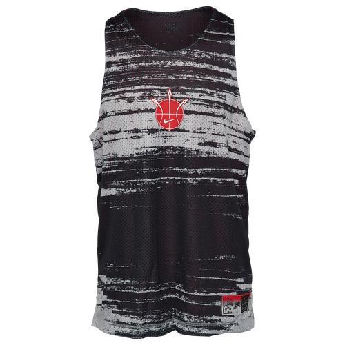 Nike Mens Mesh Summer Hoop Jersey - Black/Red Product Image