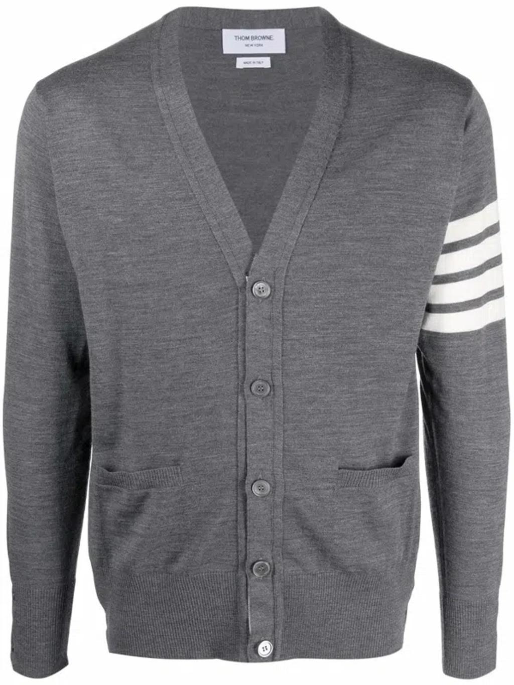 Wool Cardigan In Grey Product Image